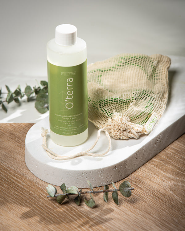 Cotons réutilisables en bambou et Eau micellaire douceur - Yuzu & bleuet