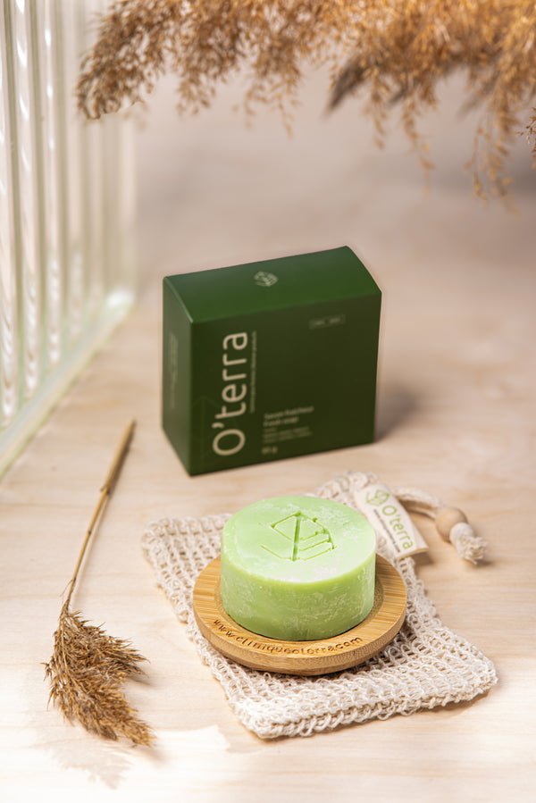 Savon fraîcheur au pamplemousse blanc et Pochette exfoliante