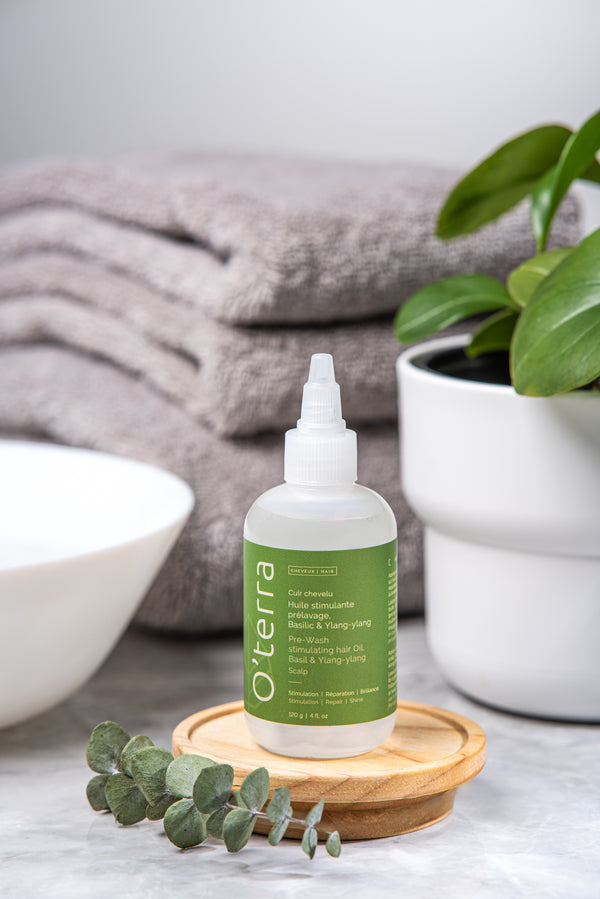 Huile stimulante prélavage Basilic & Ylang-ylang